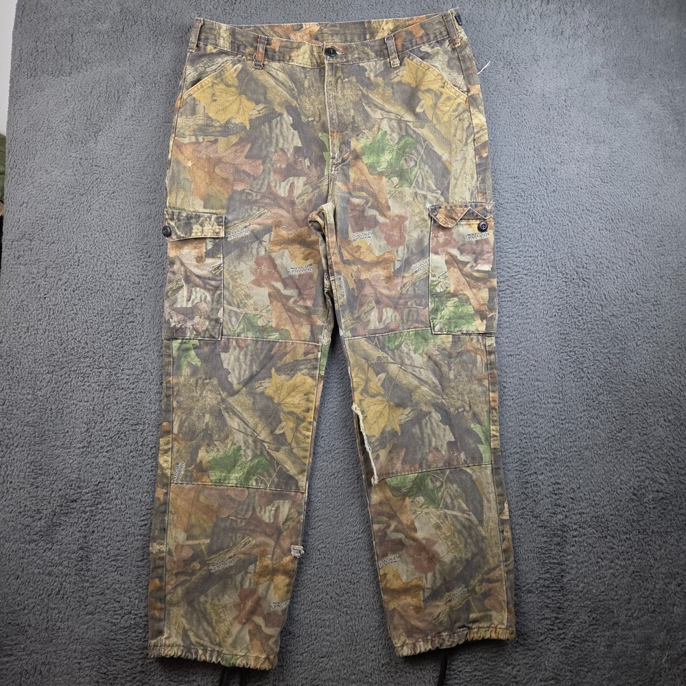Vintage Walls Advantage Timber Camo Cargo Pants Men's 38-40 Double Knee 90s